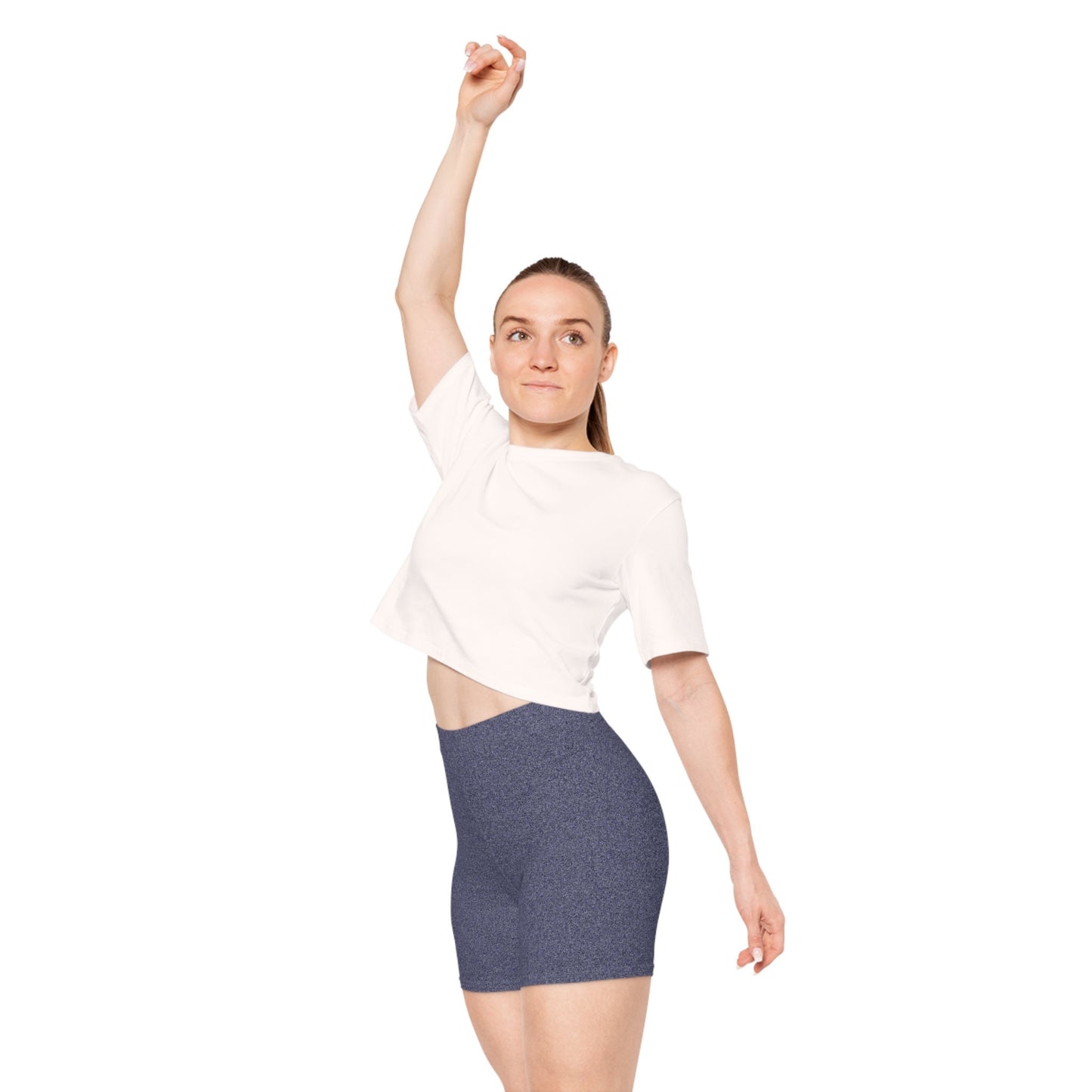 Blue Gray Biker Shorts