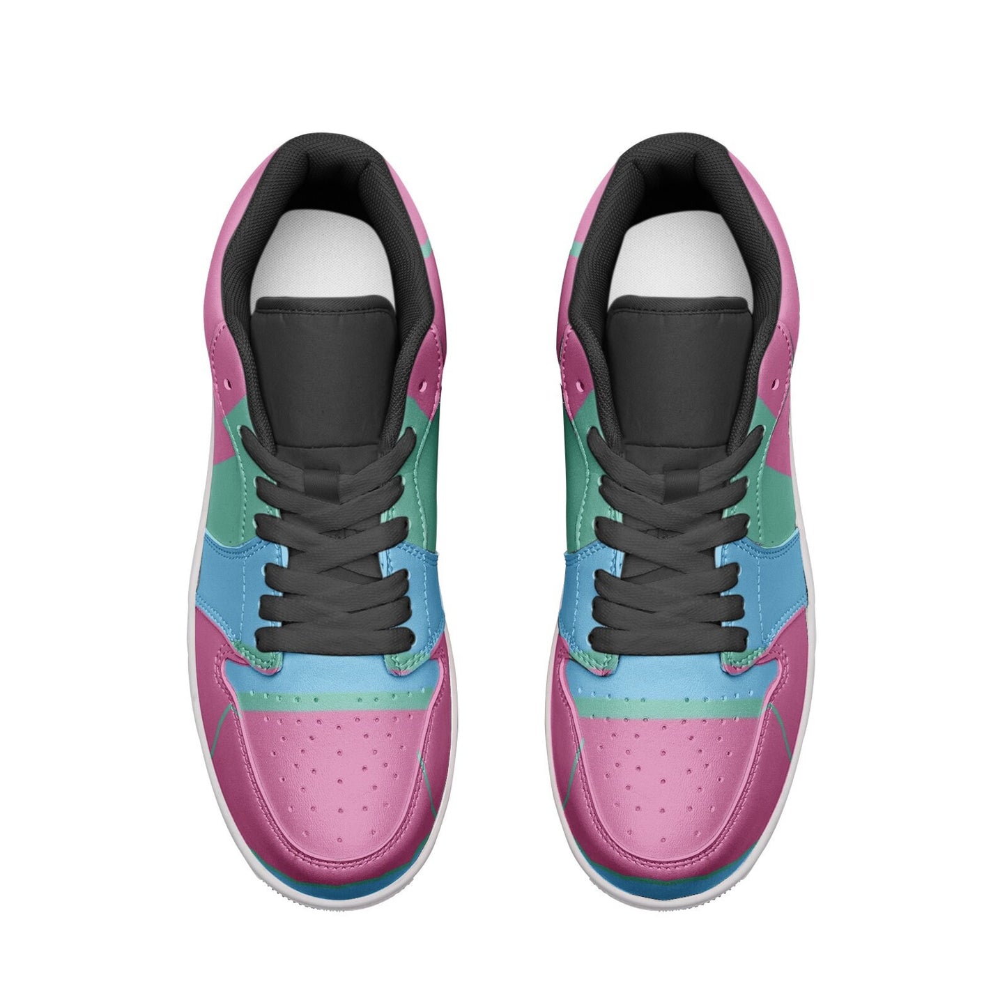 Unisex Low Top Multi Color Leather Sneakers