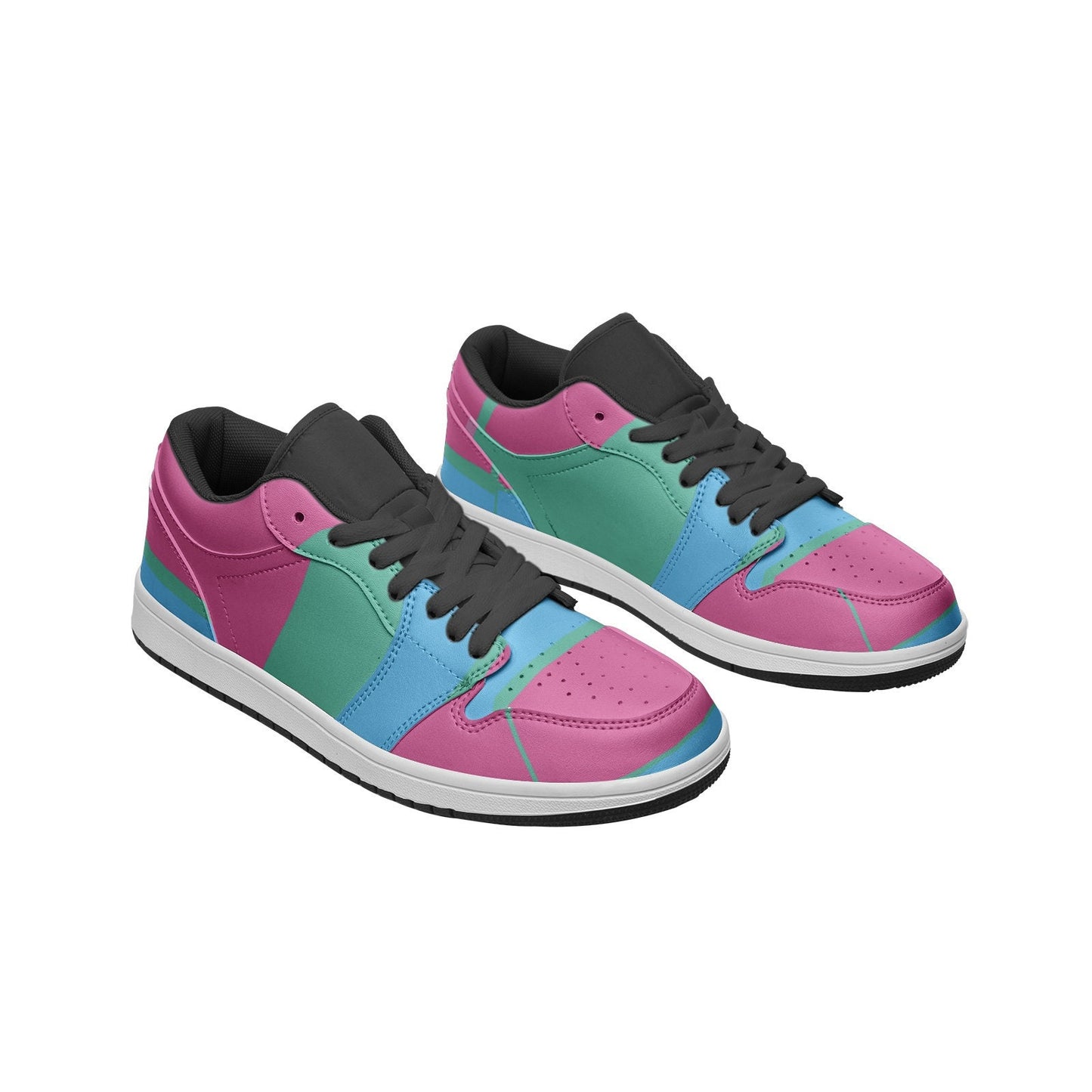 Unisex Low Top Multi Color Leather Sneakers