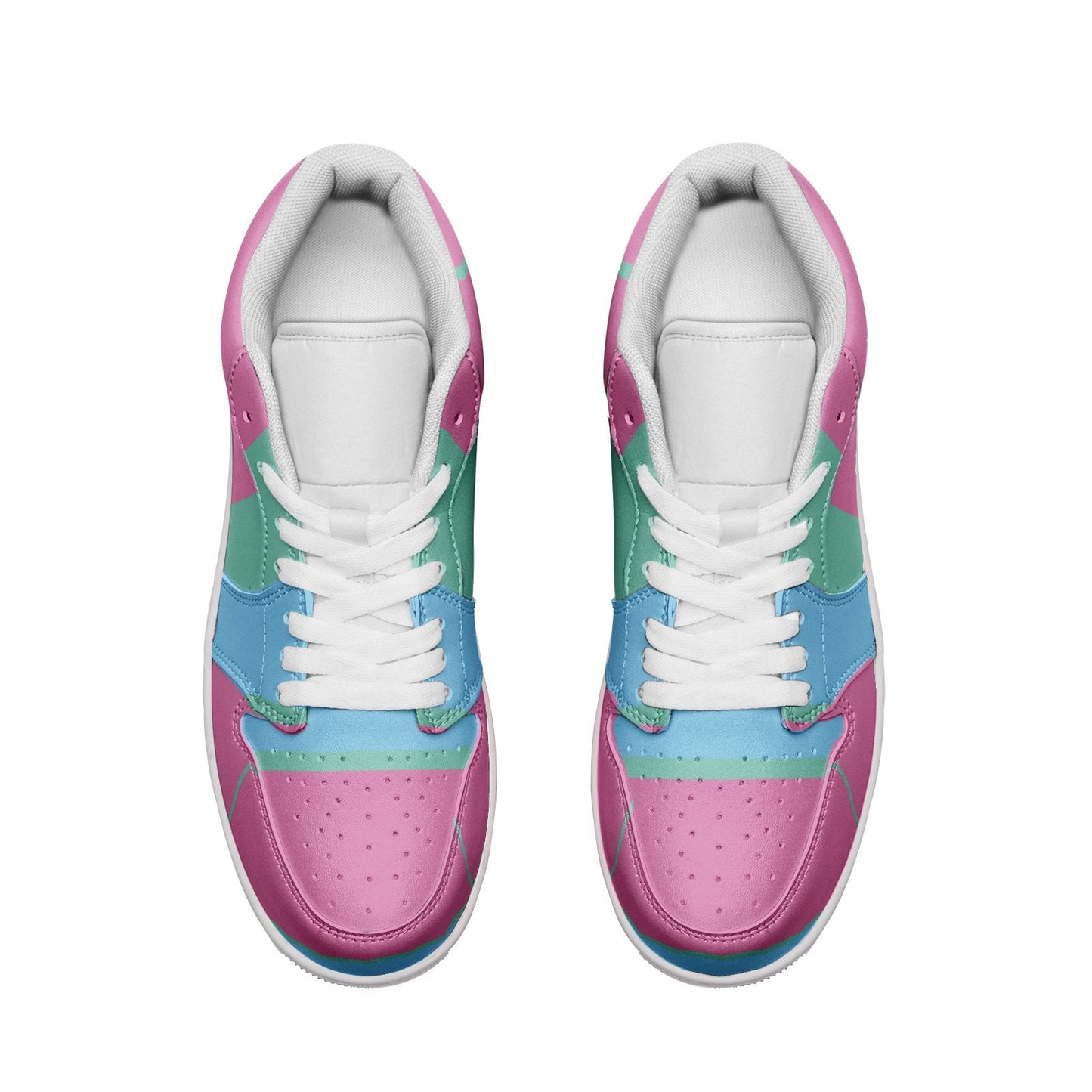 Unisex Low Top Multi Color Leather Sneakers