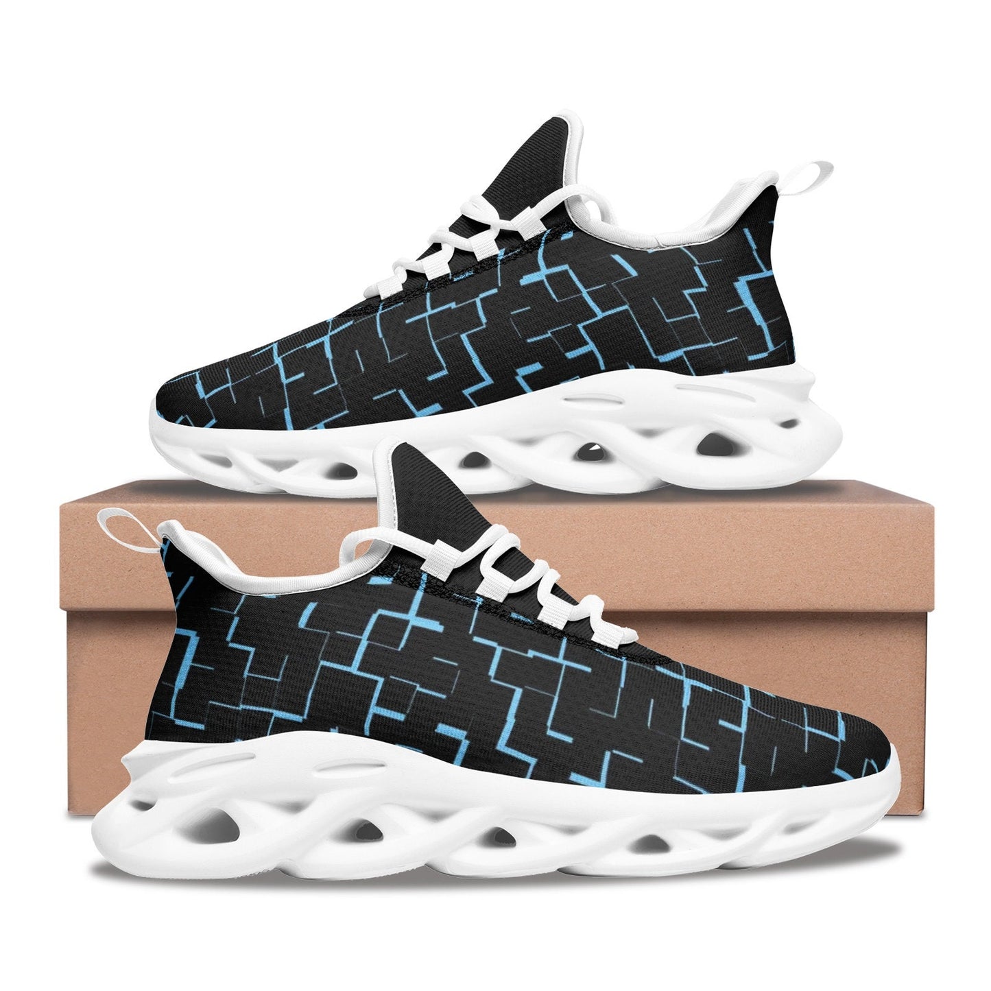 Unisex Bounce Mesh Black Sneakers