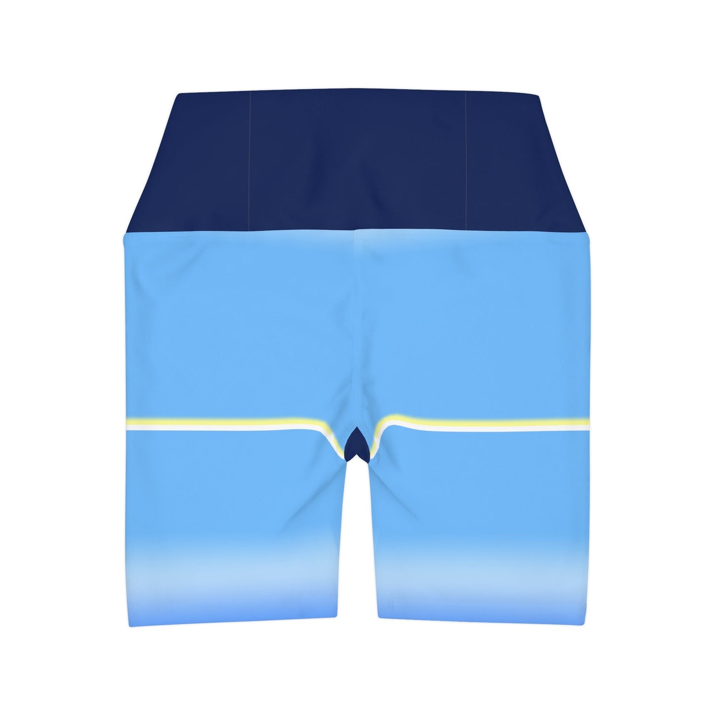 High Waisted Blue Yoga Shorts