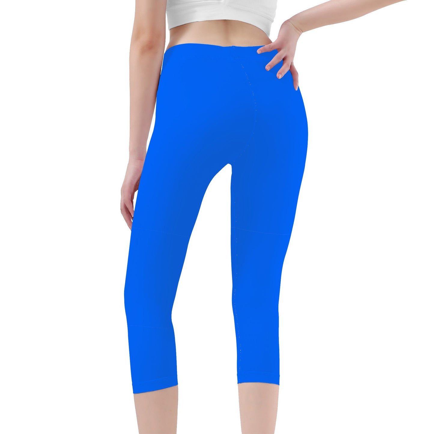 Blue Capri Yoga Leggings
