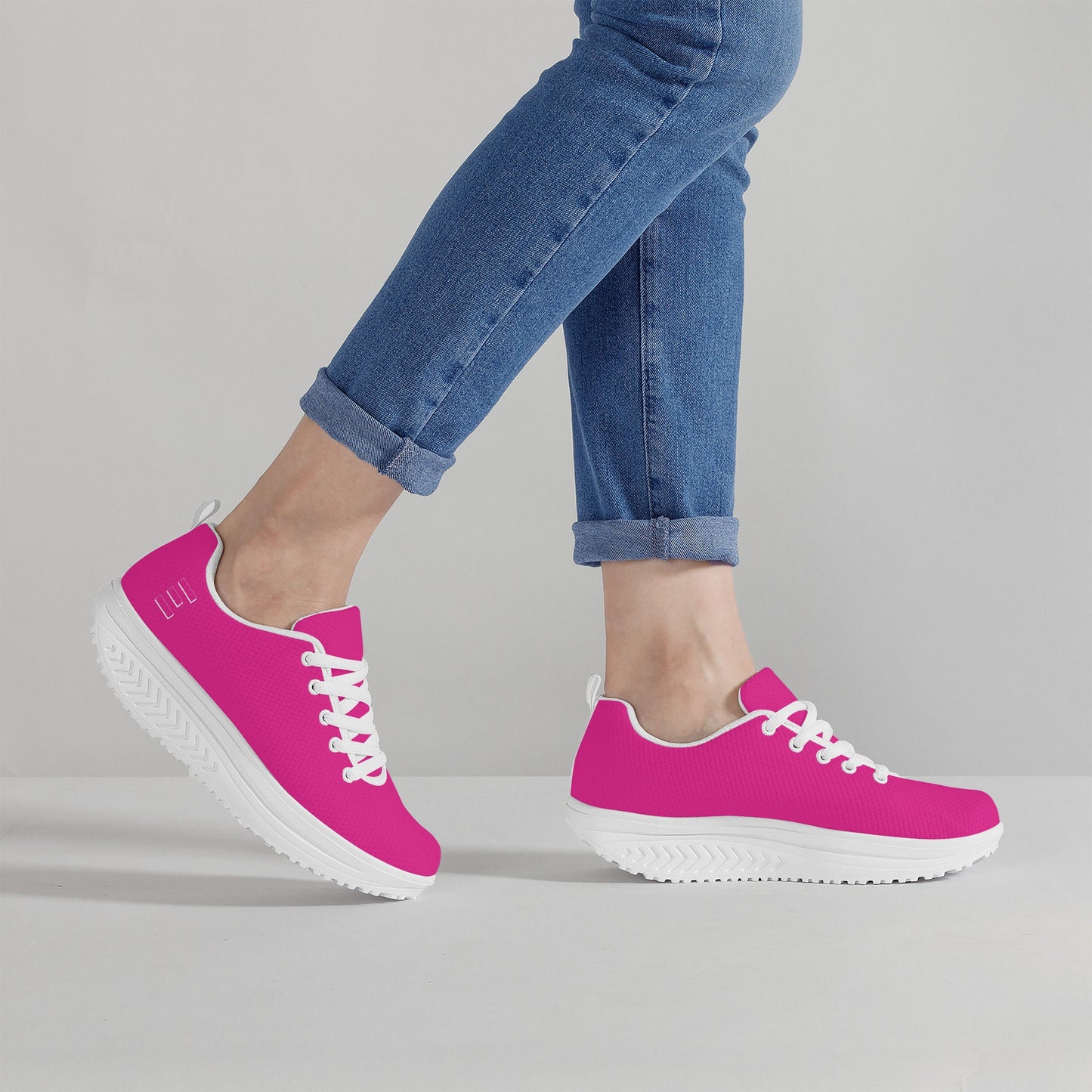 Women's Mesh Pink Heightening Shaking Shoe