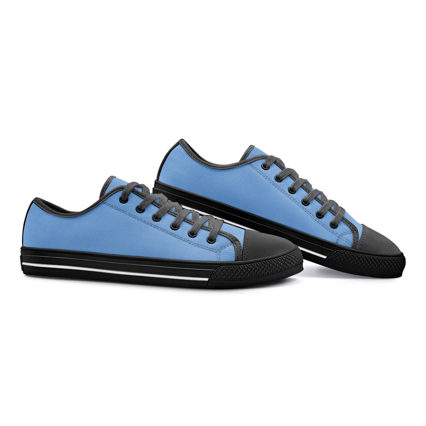 Low Top Blue Canvas Shoes