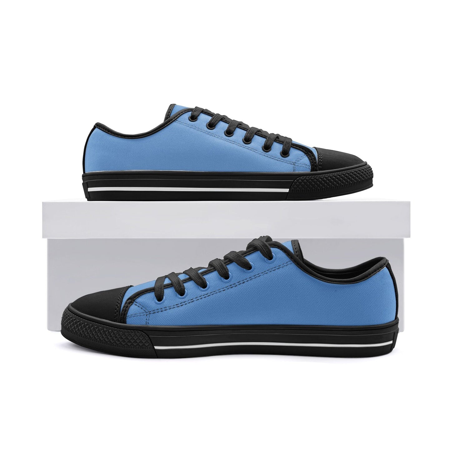 Low Top Blue Canvas Shoes