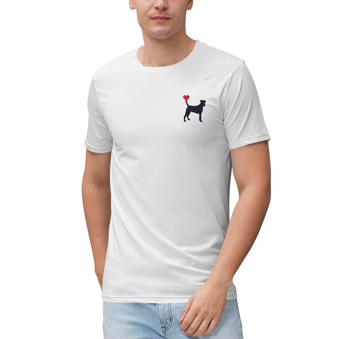 Men's Black Dog T-Shirt Poly & Spandex