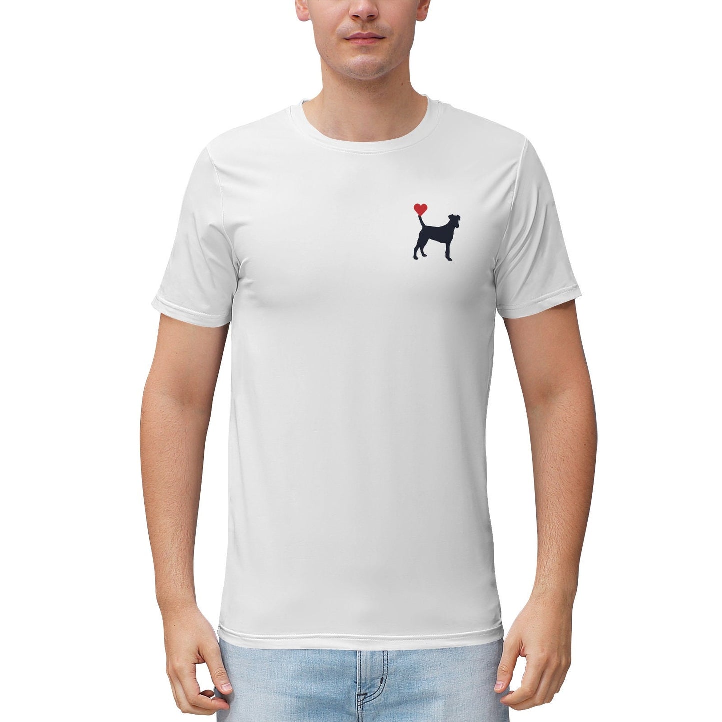 Men's Black Dog T-Shirt Poly & Spandex
