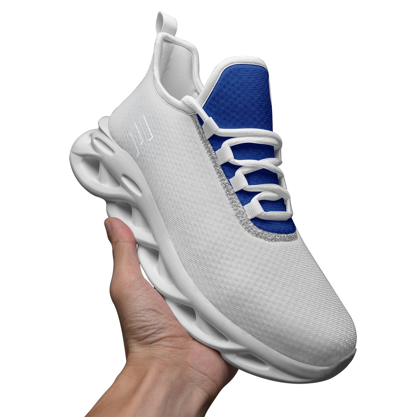 Silver And Blue Sneakers Unisex Sizes