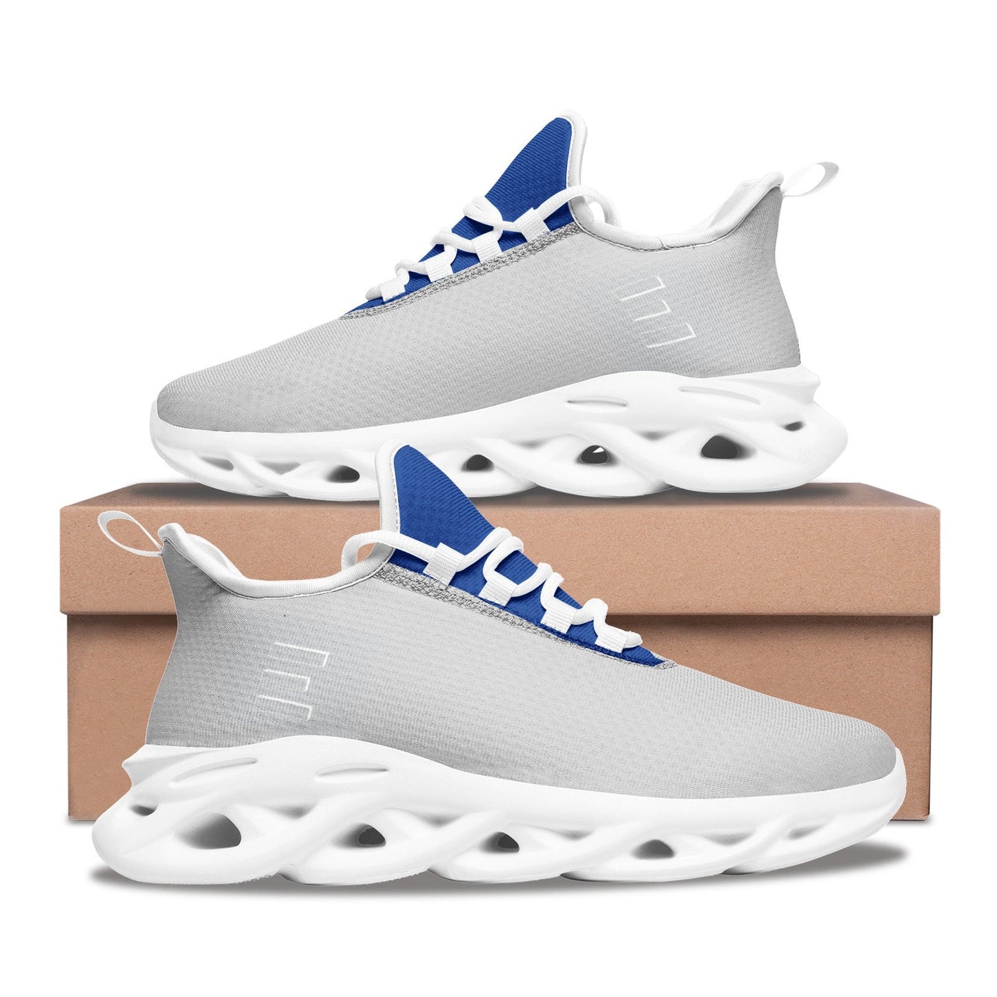 Silver And Blue Sneakers Unisex Sizes