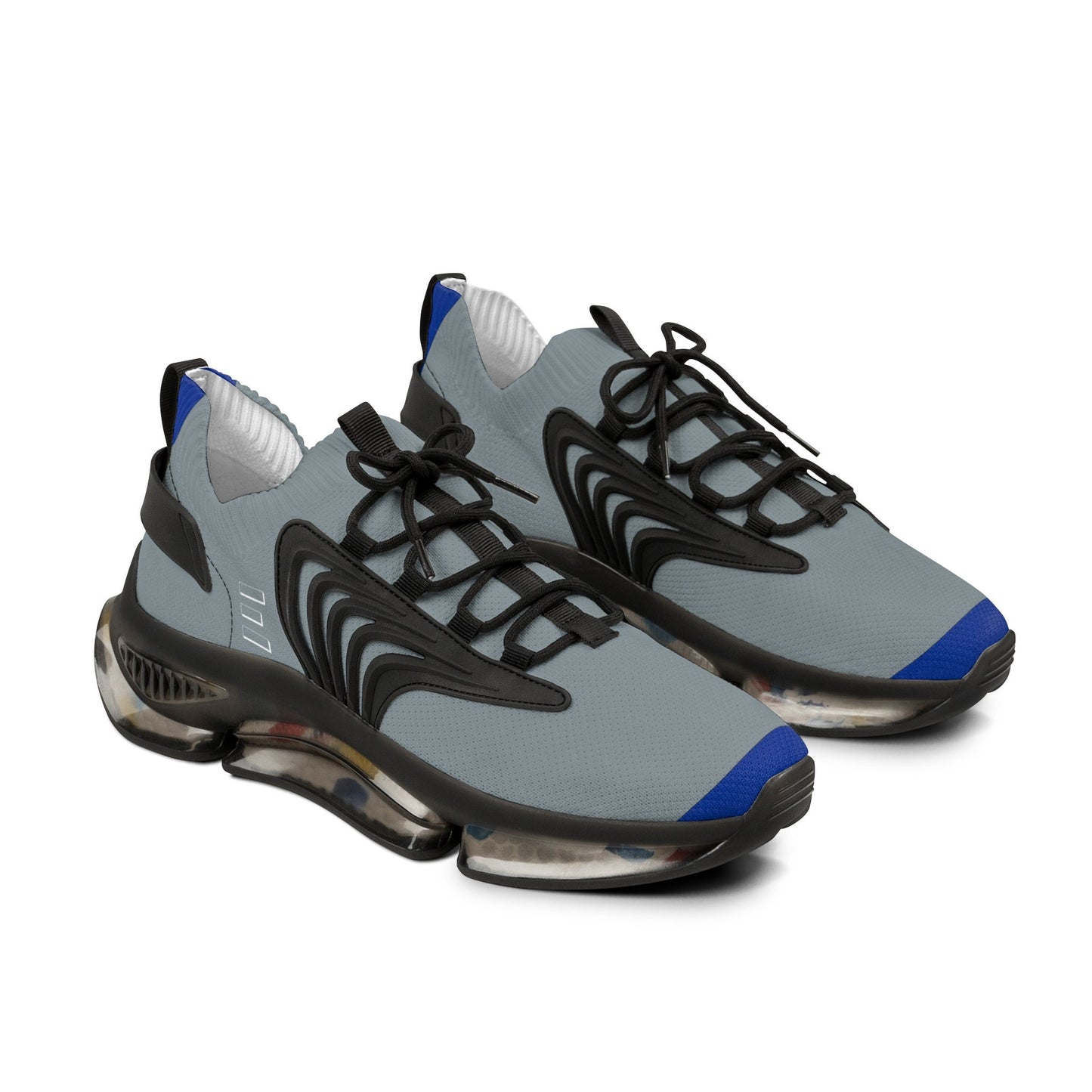 Men's Blue and Silver Sneakers