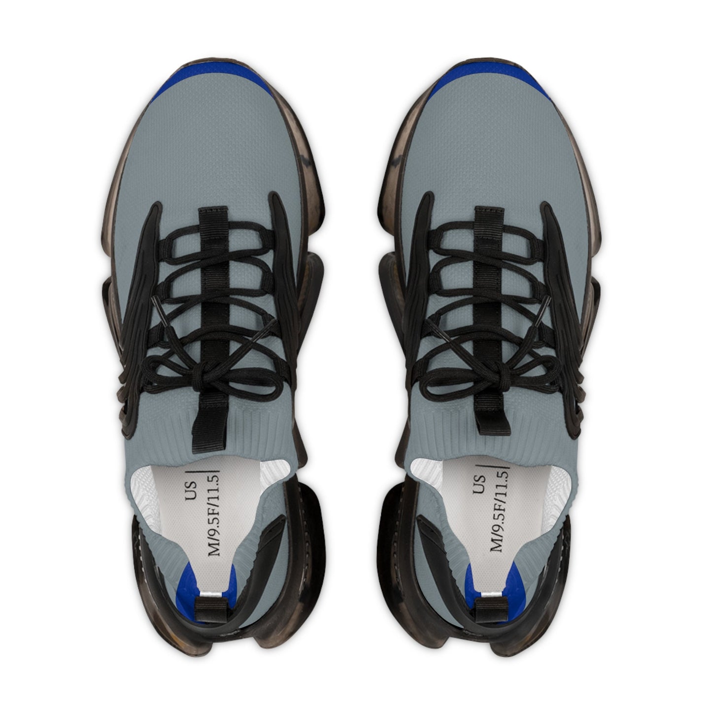 Men's Blue and Silver Sneakers