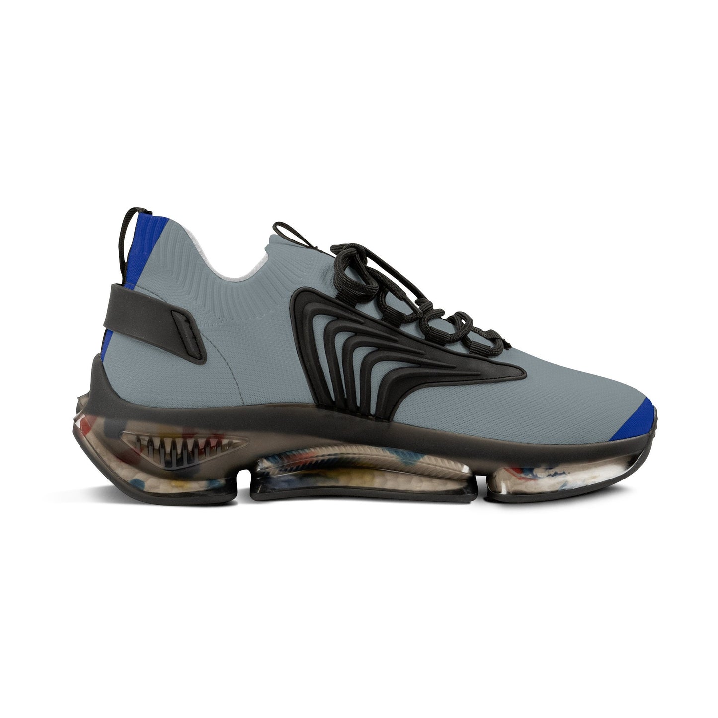 Men's Blue and Silver Sneakers