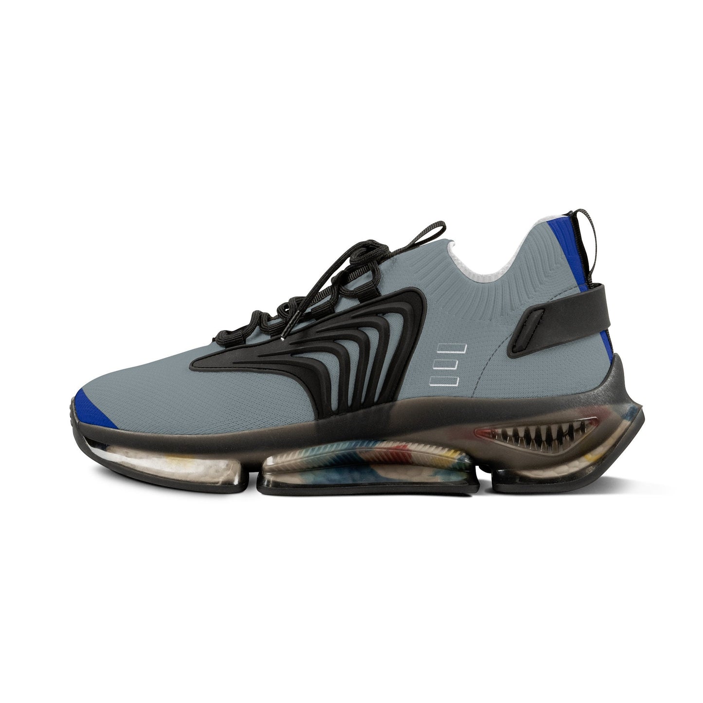 Men's Blue and Silver Sneakers