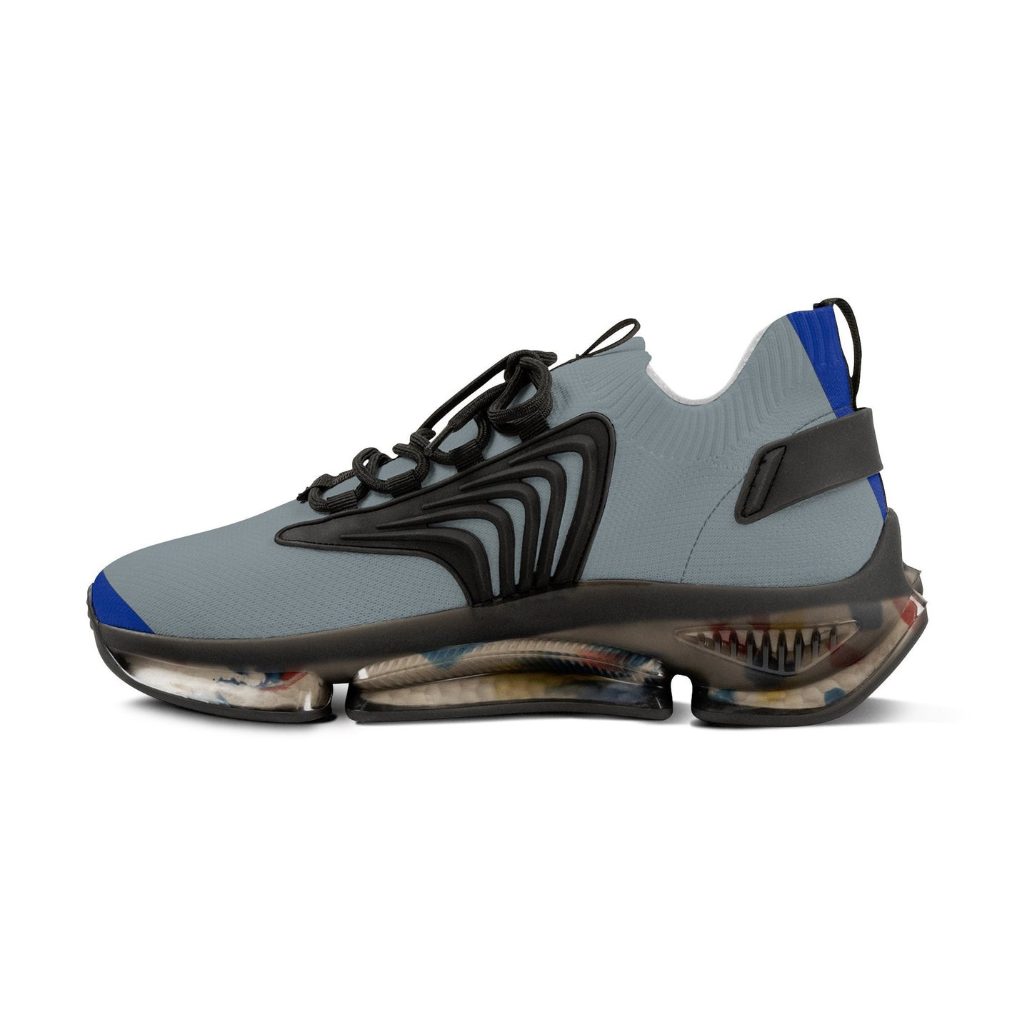 Men's Blue and Silver Sneakers