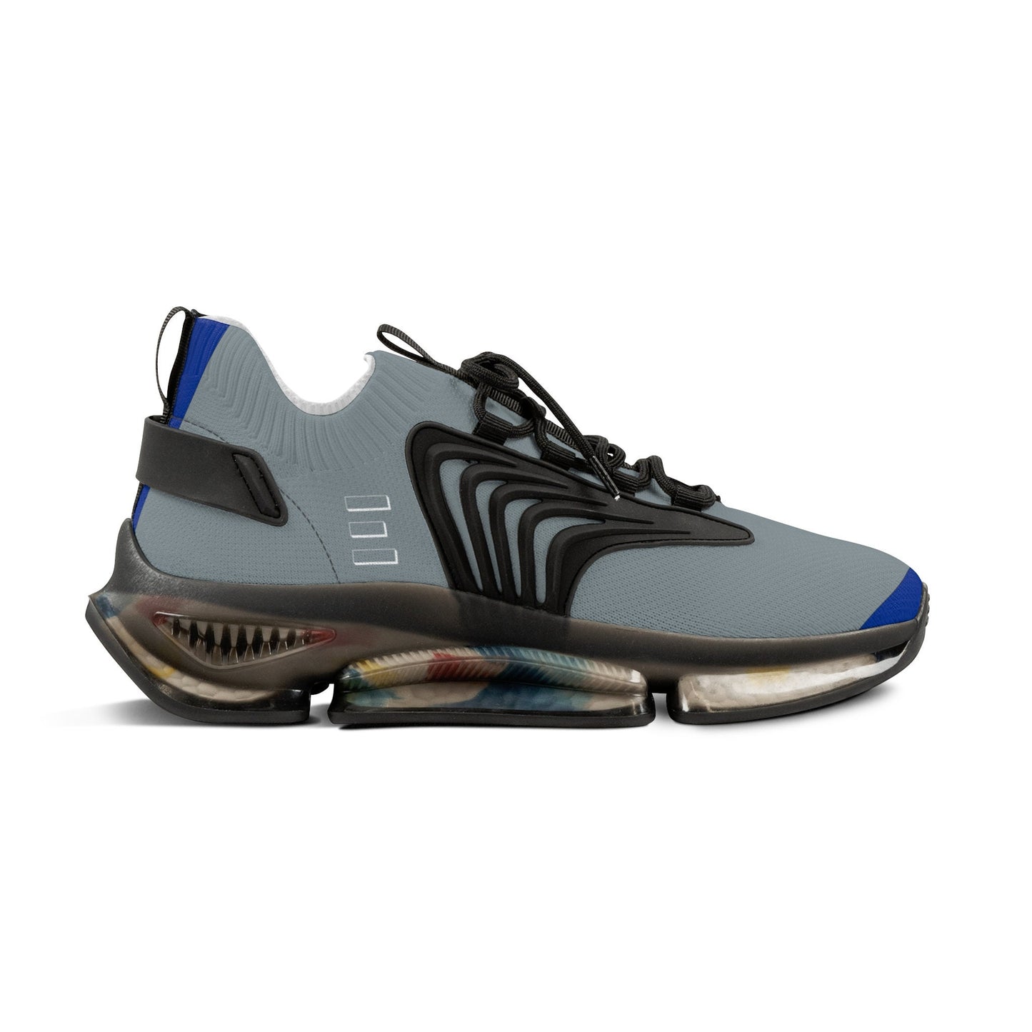 Men's Blue and Silver Sneakers