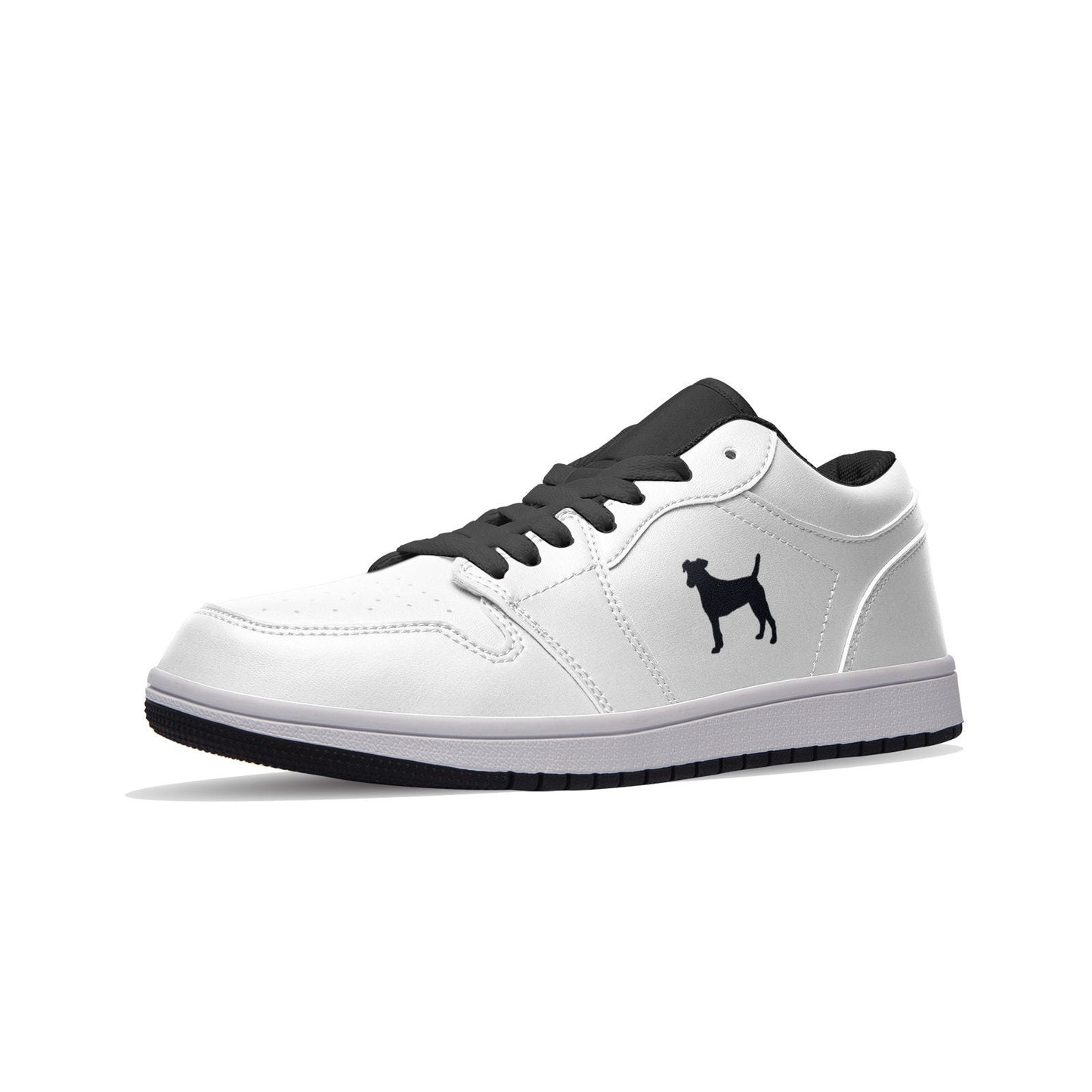 Black Dog Lovers Low Top Leather Sneakers