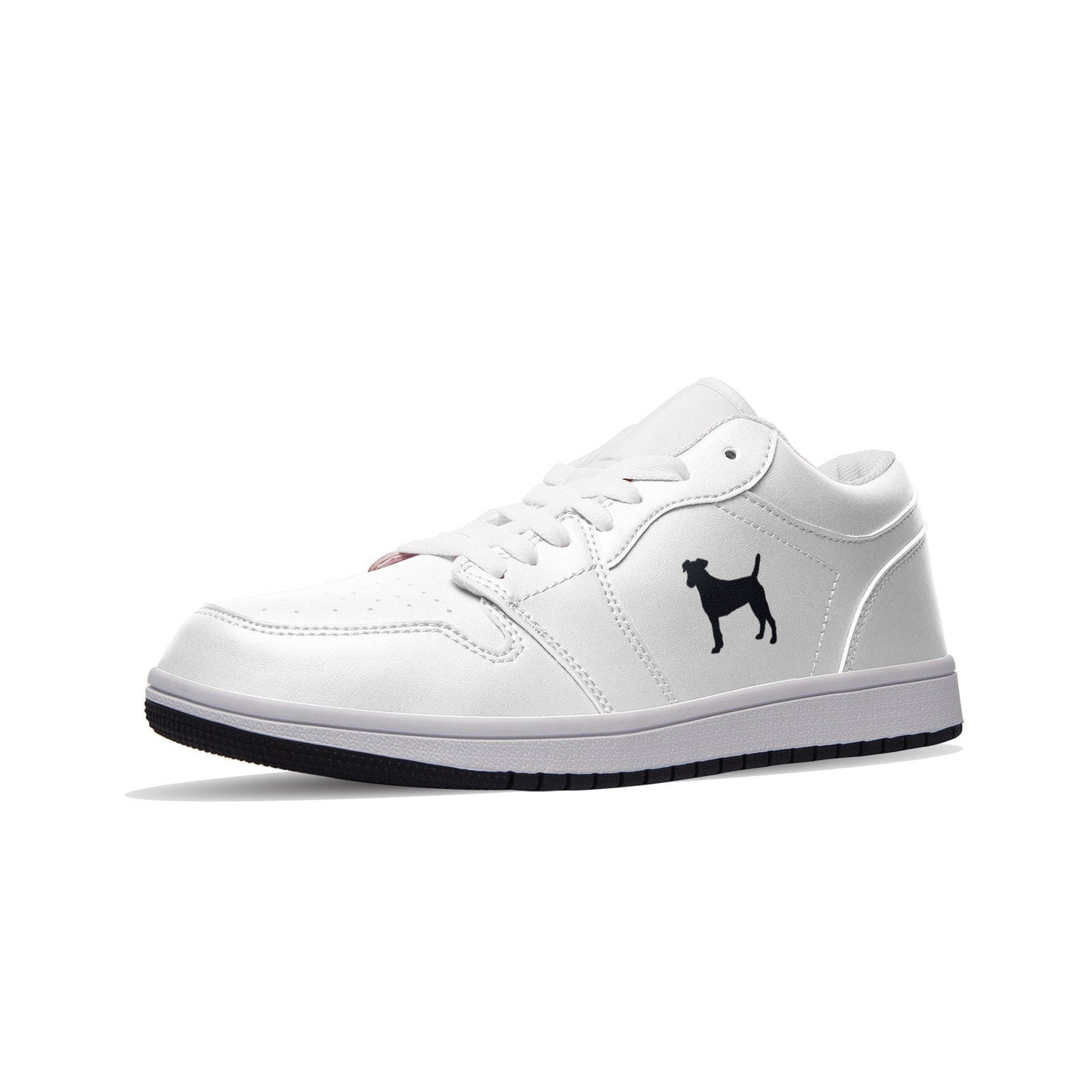 Black Dog Lovers Low Top Leather Sneakers