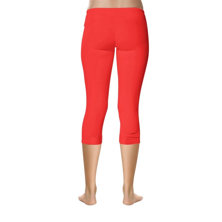 Red Capri Leggings