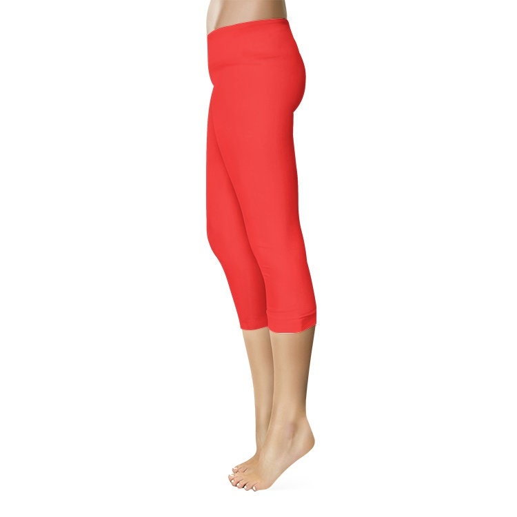 Red Capri Leggings