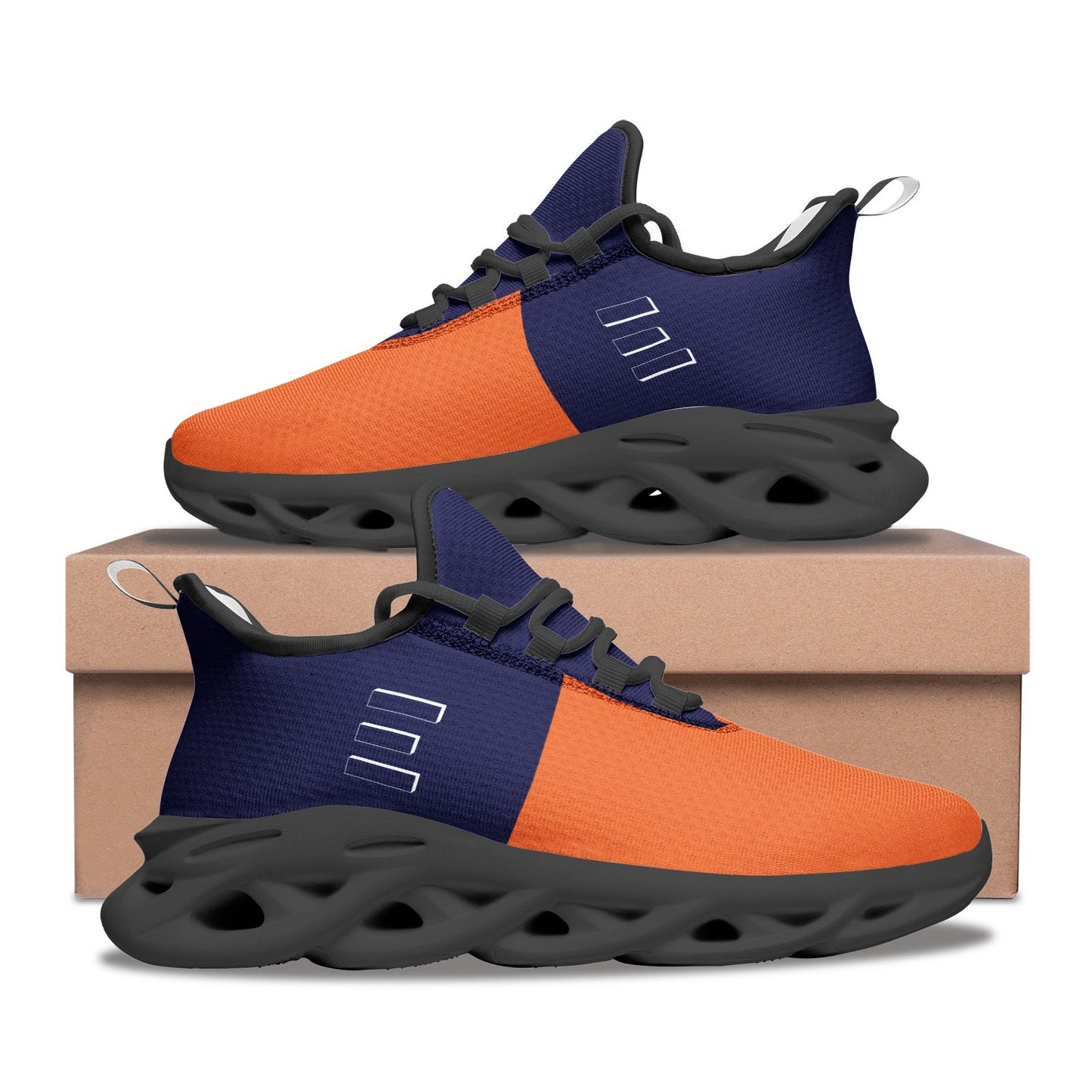 Blue and Orange Sneakers Unisex Sizes