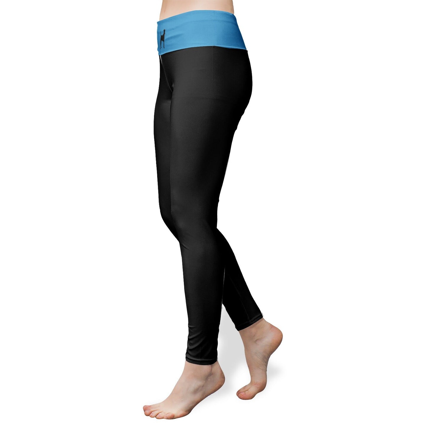 Women's High Waist Black Dog Design Yoga Leggings
