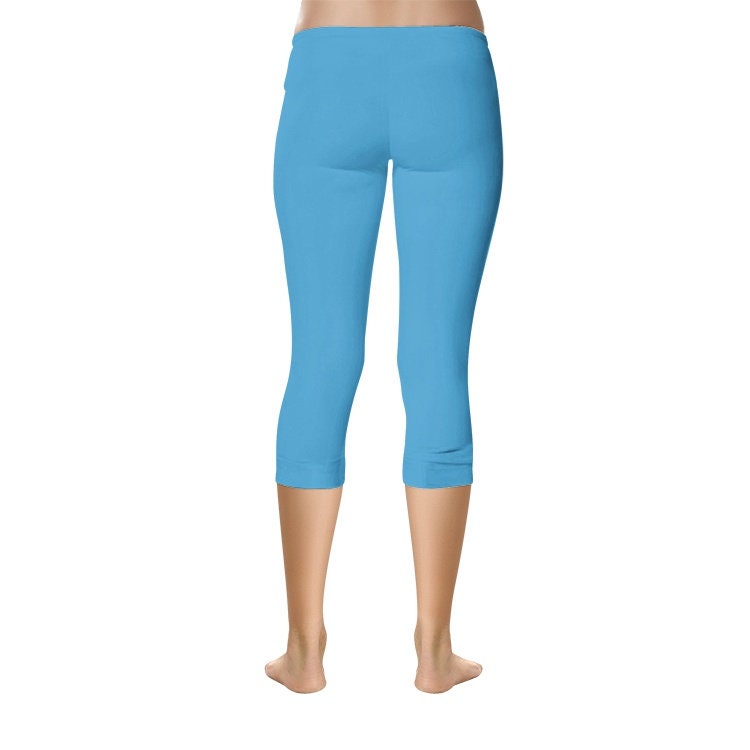 Blue Capri Leggings