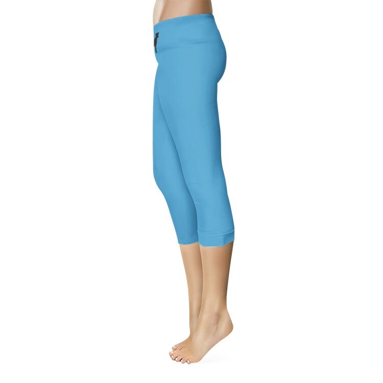Blue Capri Leggings