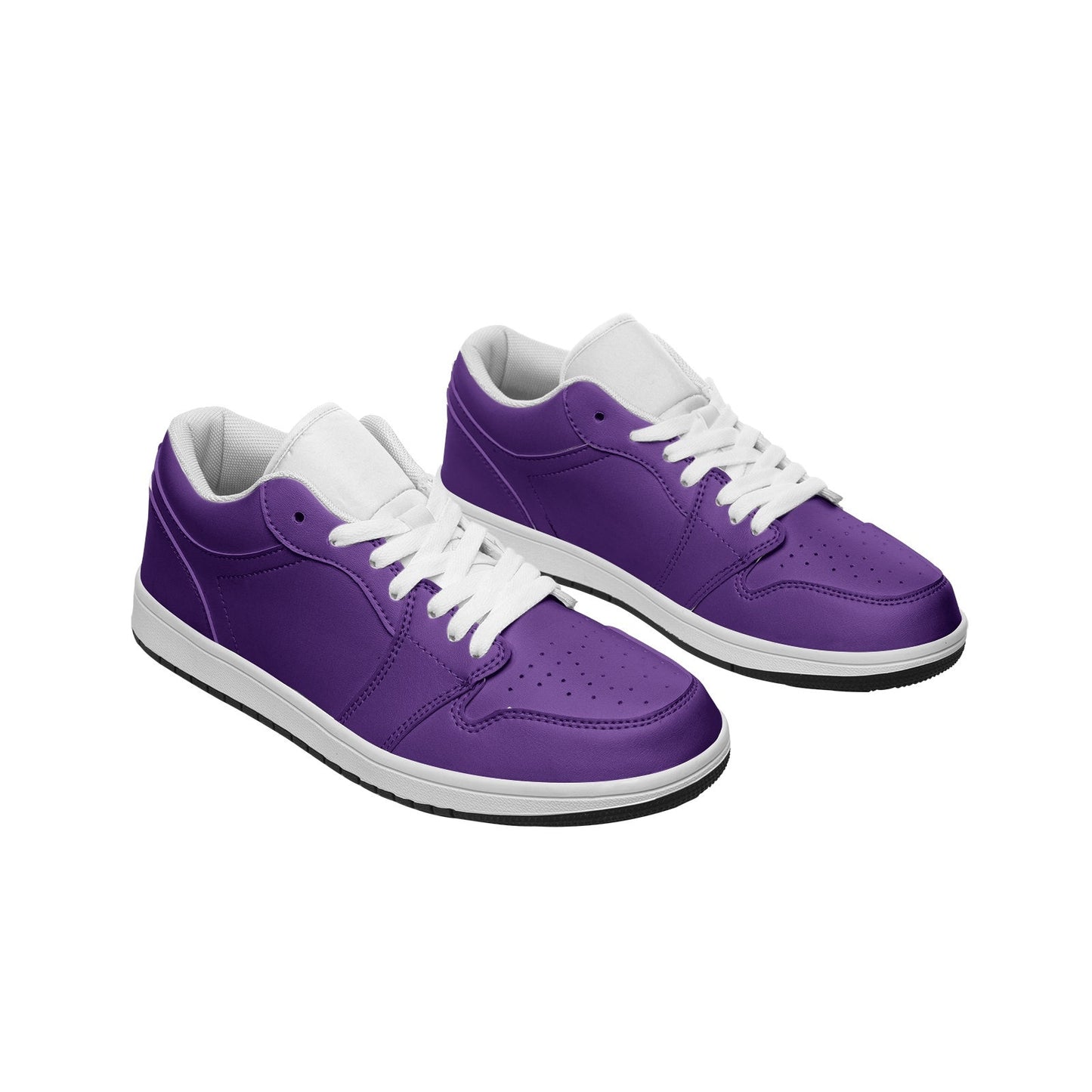 Purple Leather Sneakers