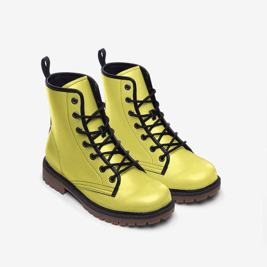 Yellow Boots Casual Leather Lightweight Yellow boots