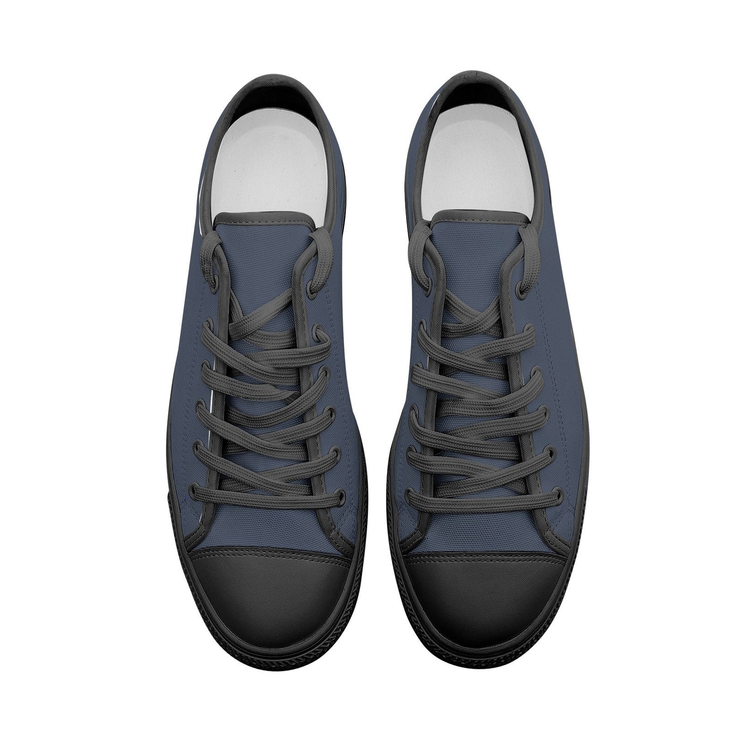 Navy Blue  Unisex Low Top Canvas Shoes