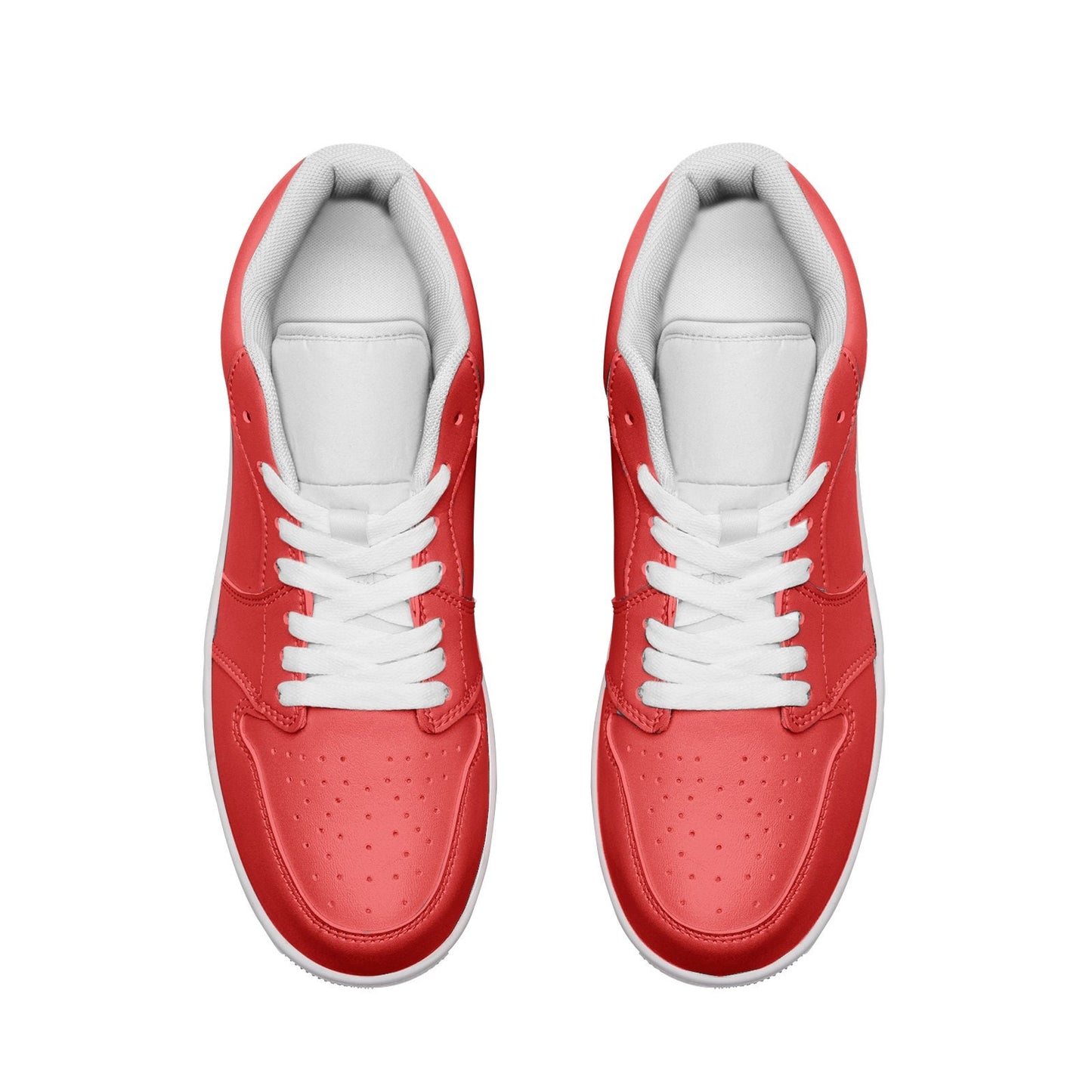 Red Low Top Leather Sneakers