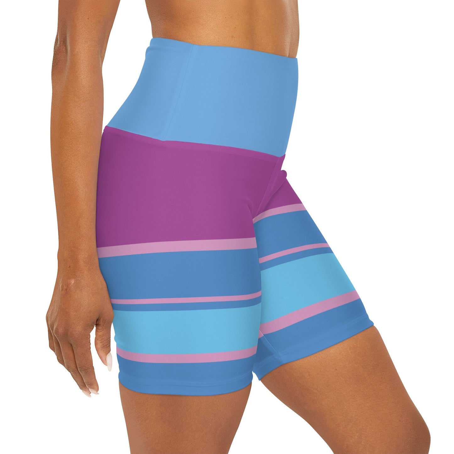 Multi Color High Waisted Yoga Shorts