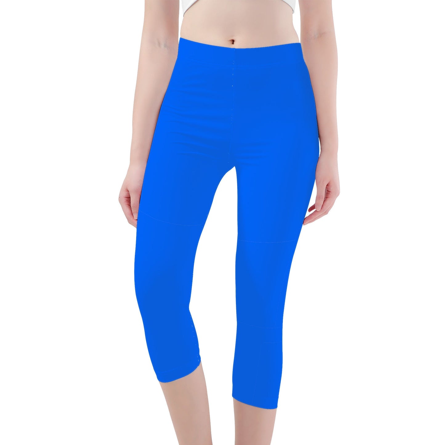 Blue Capri Yoga Leggings