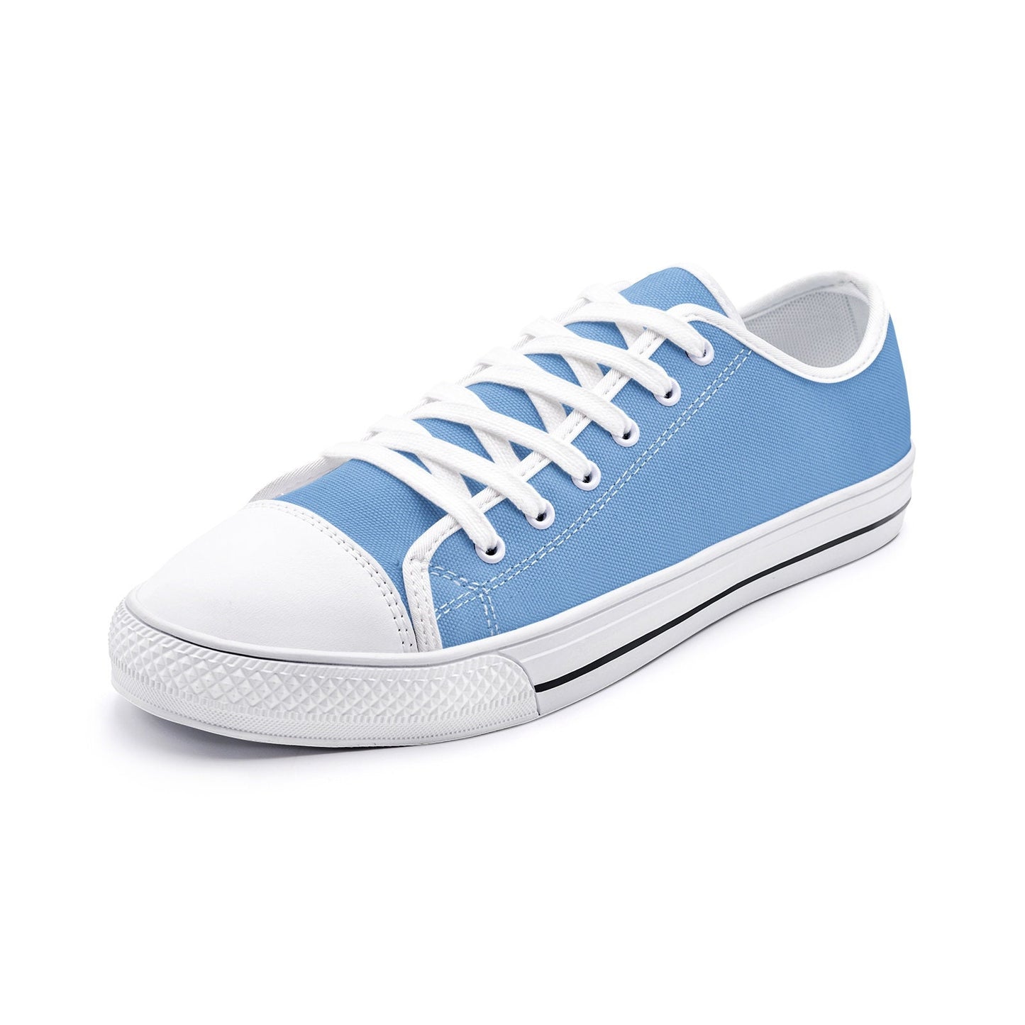 Low Top Blue Canvas Shoes