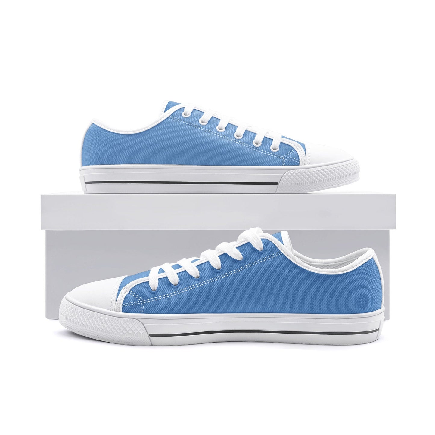 Low Top Blue Canvas Shoes