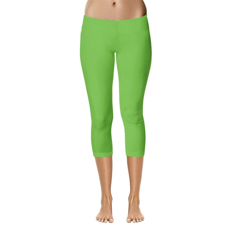 Green Capri Leggings