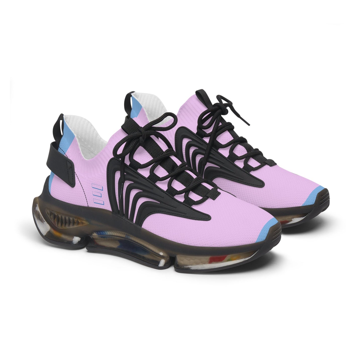 Women's Pink and Blue Exercise Sneakers
