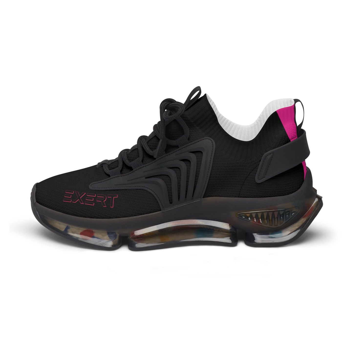 Women's Black and Pink Sneakers