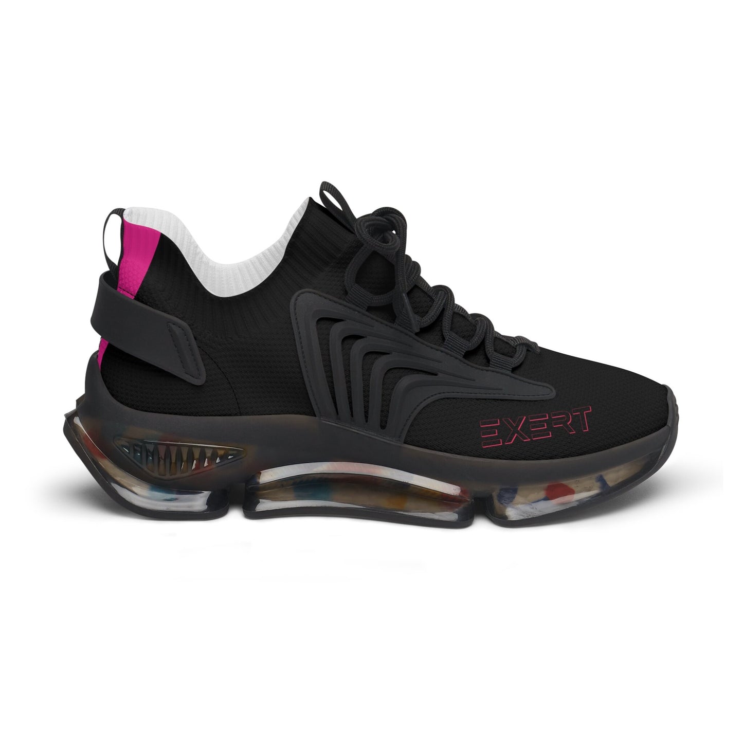Women's Black and Pink Sneakers