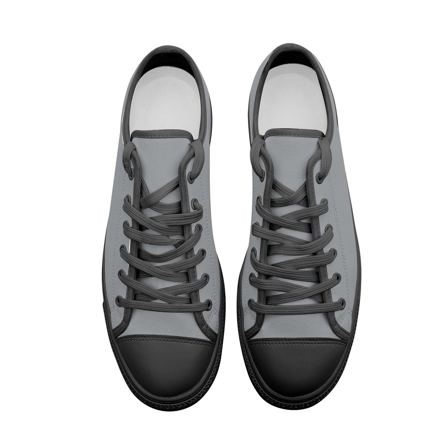 Gray Low Top Canvas Shoes Unisex Sizes