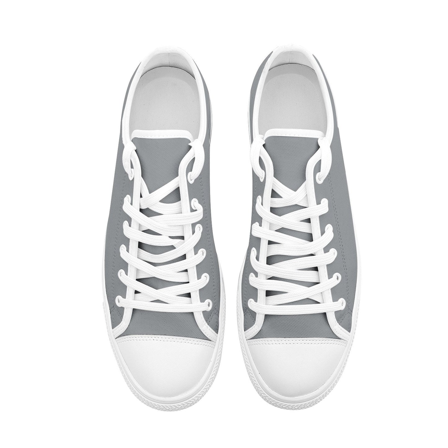 Gray Low Top Canvas Shoes Unisex Sizes