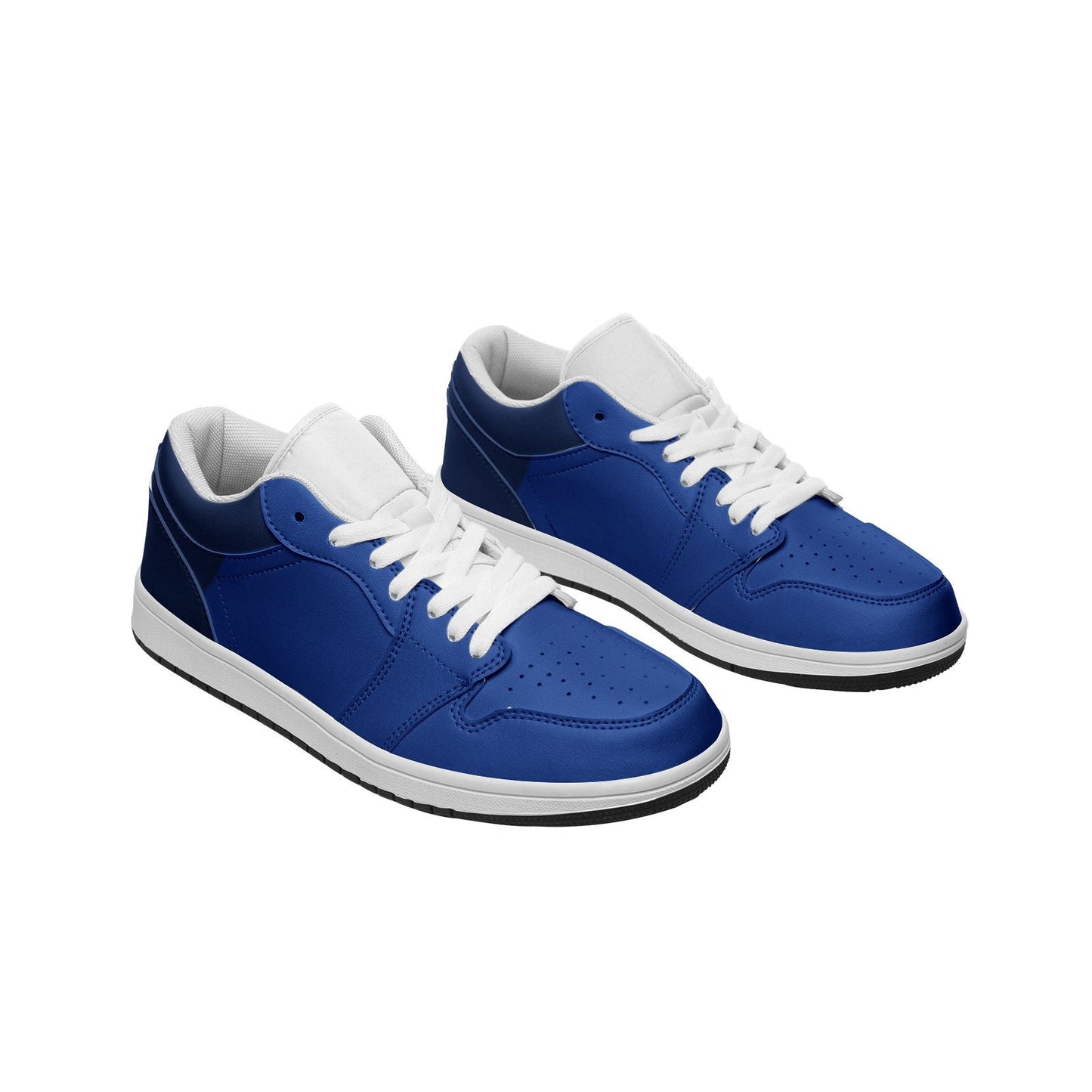 Blue Low Top Leather Sneakers Unisex Sizes