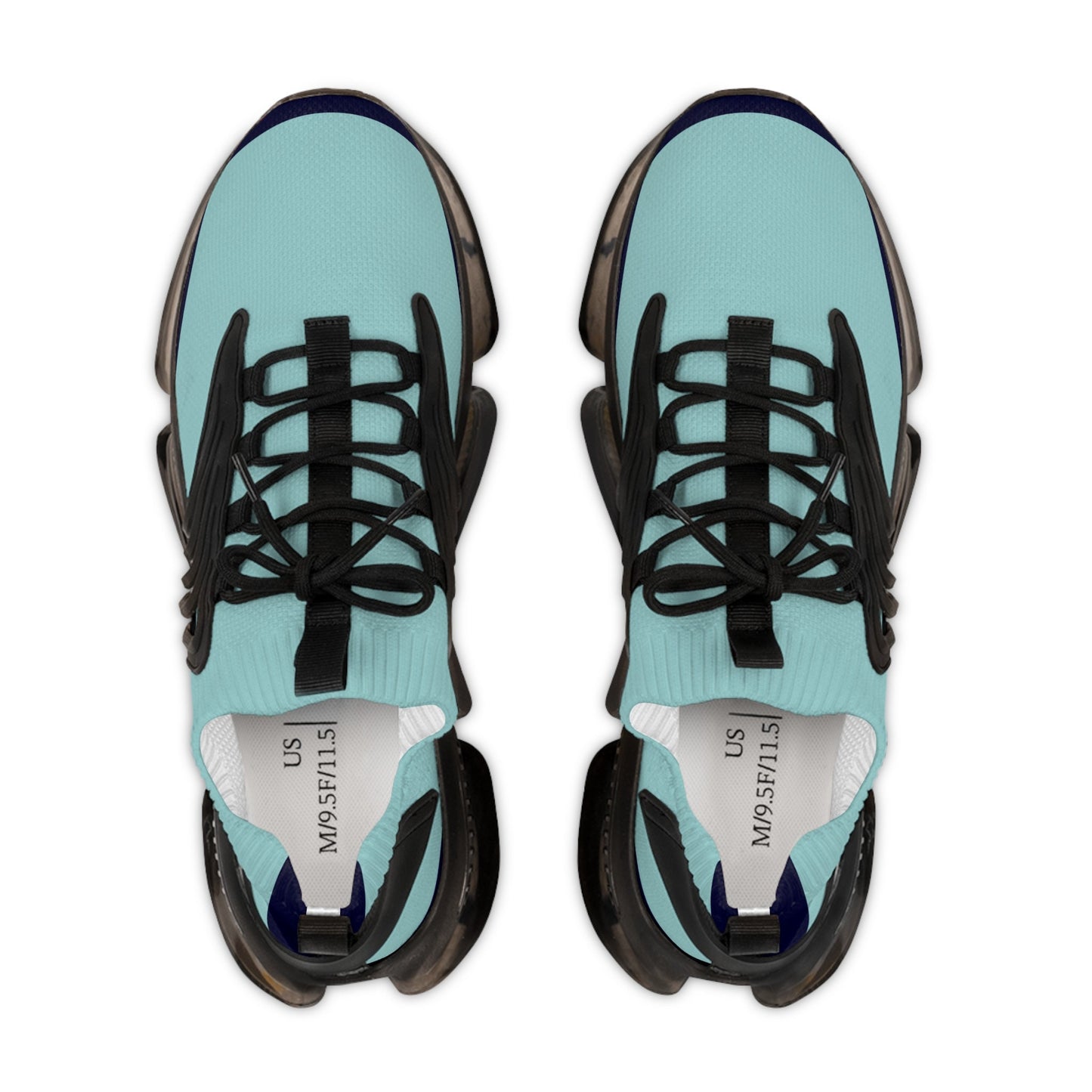 Men's Blue and Teal Sneakers Deep Sea Blue Trim