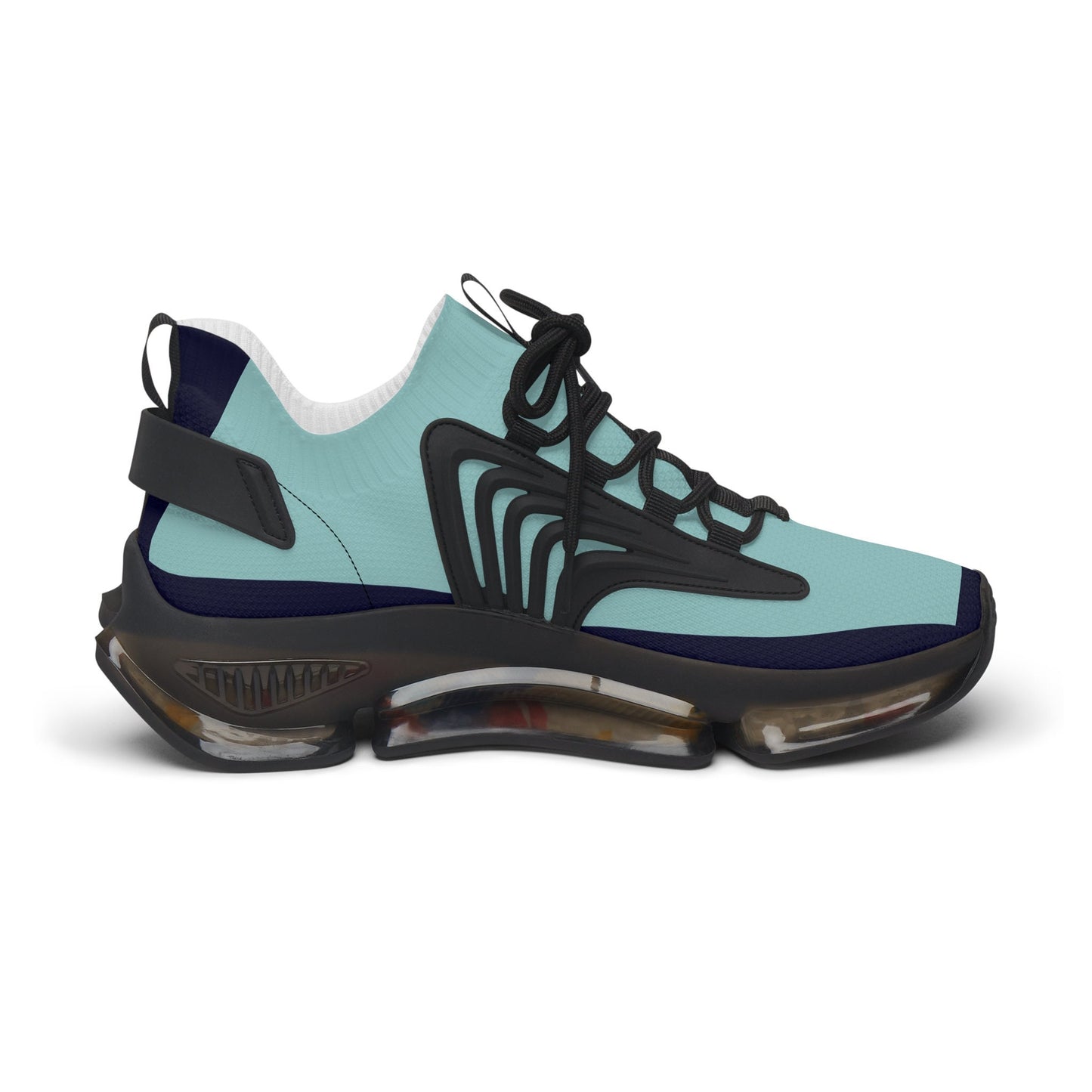 Women's Blue and Teal Sneakers Sea Blue Trim
