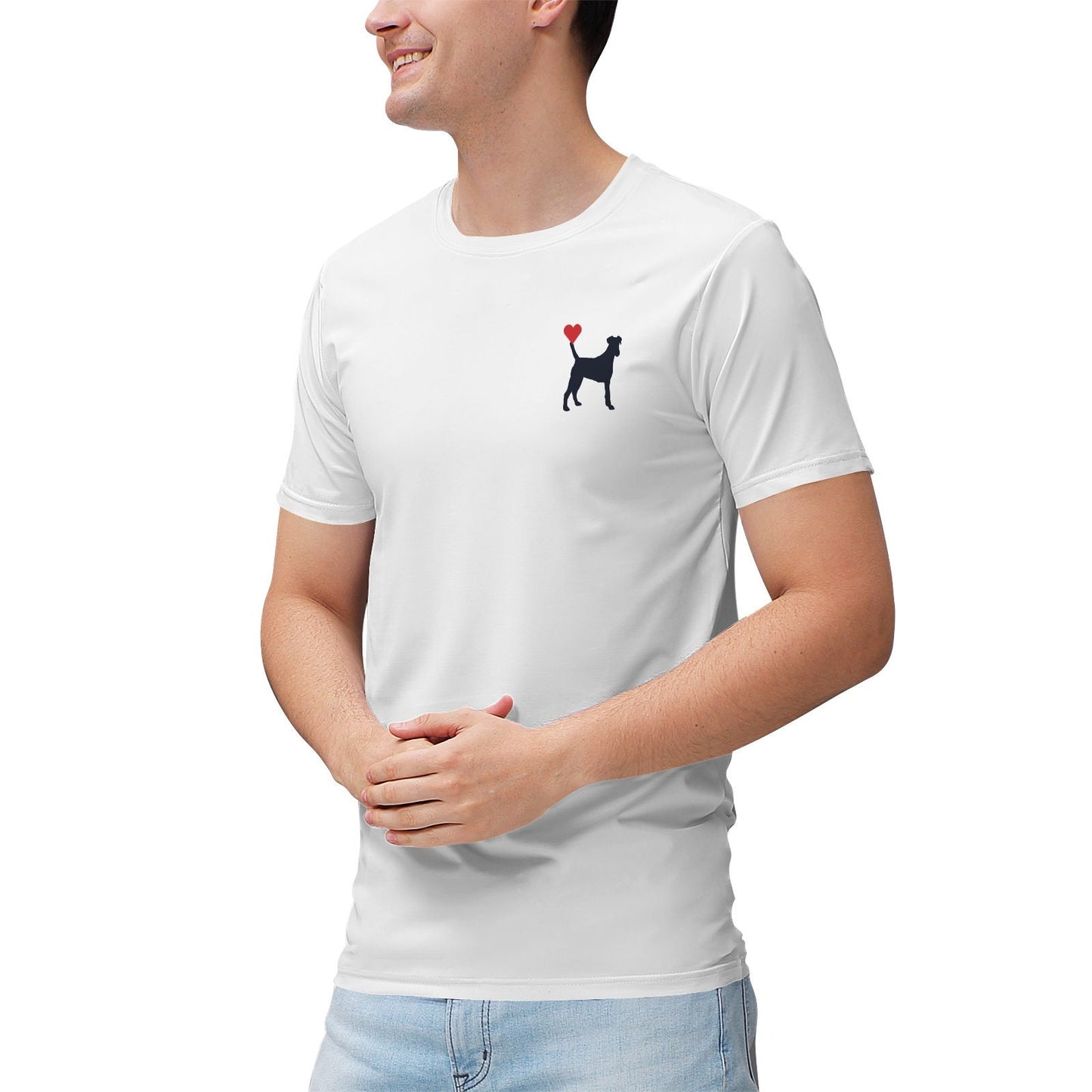 Men's Black Dog T-Shirt Poly & Spandex