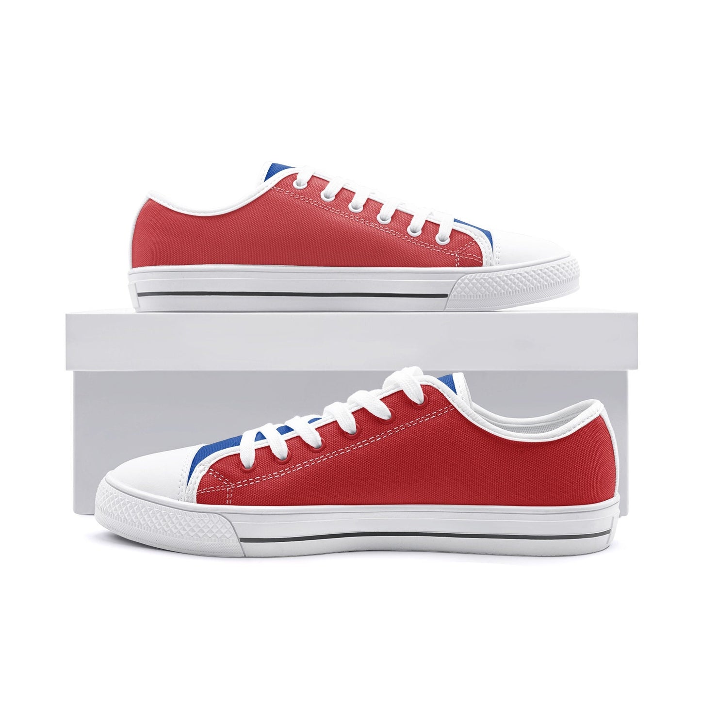 Unisex Red Low Top Shoes