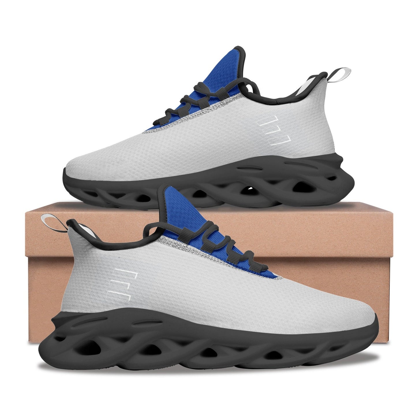 Silver And Blue Sneakers Unisex Sizes