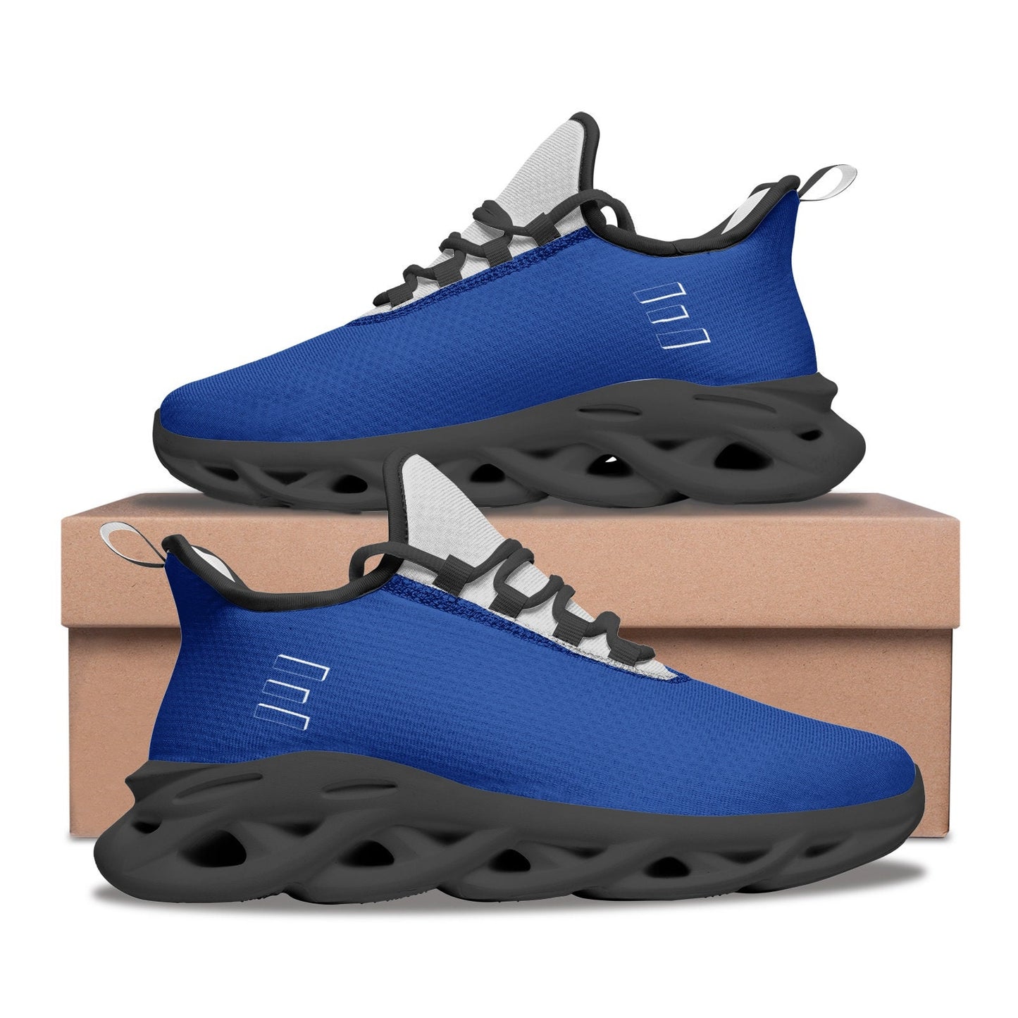 Blue and Silver Sneakers