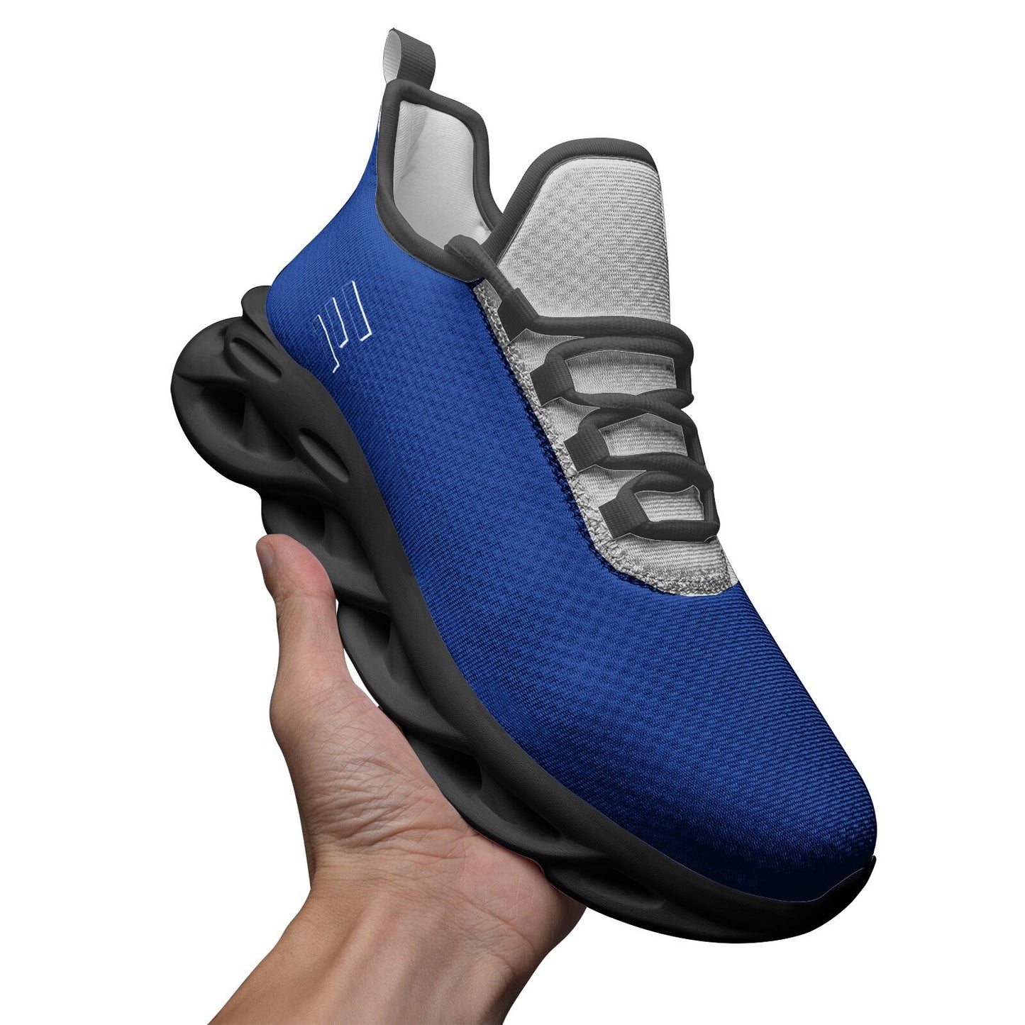 Blue and Silver Sneakers